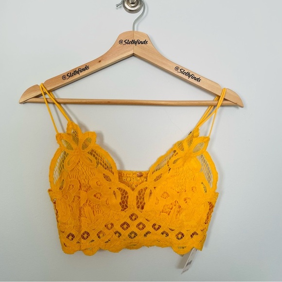 Free People Adella Longline Bralette- Sun- Size Small- NWT - Picture 7 of 8